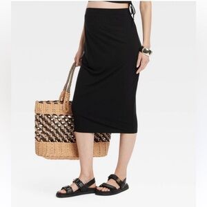 Ingrid & Isabel Elegant Maternity Black Pencil Skirt